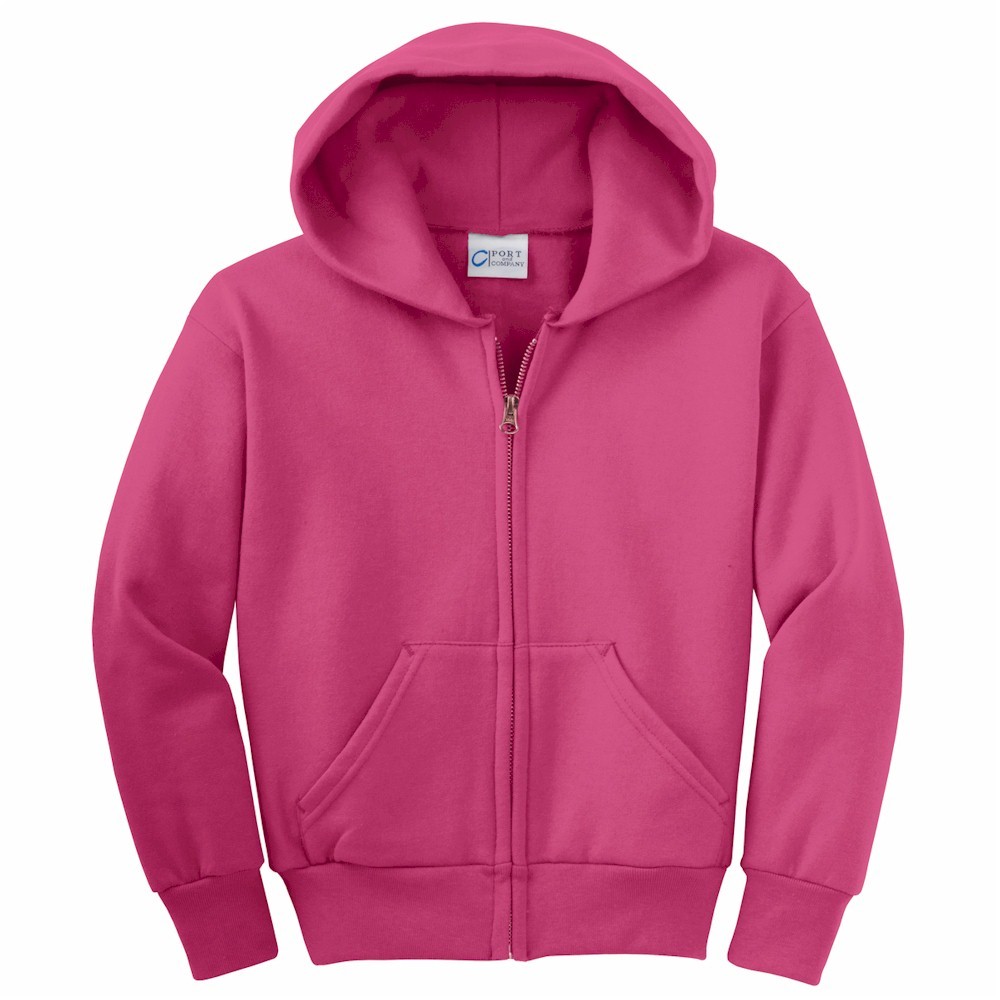 Port & Company YOUTH Full-Zip Hooded Sweatshirt
